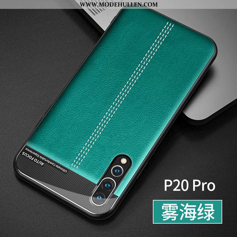 Hülle Huawei P20 Pro Schutz Lederhülle Super Handy Persönlichkeit Business Weiche Grün