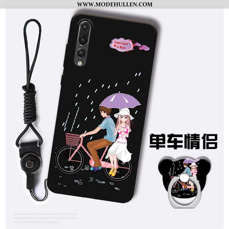 Hülle Huawei P20 Pro Trend Weiche Anti-sturz Einfassung Karikatur Hängende Verzierungen Lila