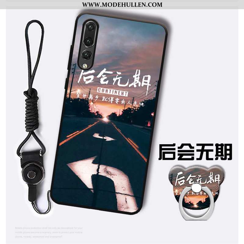 Hülle Huawei P20 Pro Trend Weiche Anti-sturz Einfassung Karikatur Hängende Verzierungen Lila