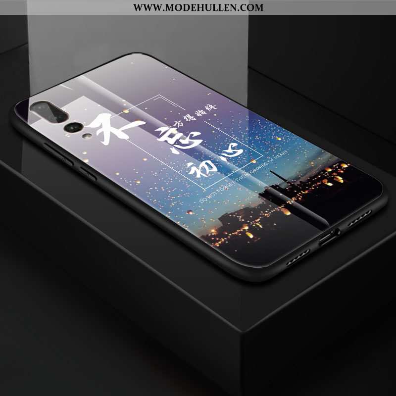 Hülle Huawei P20 Pro Weiche Schutz Handy Schwer Anti-sturz Glas Rosa