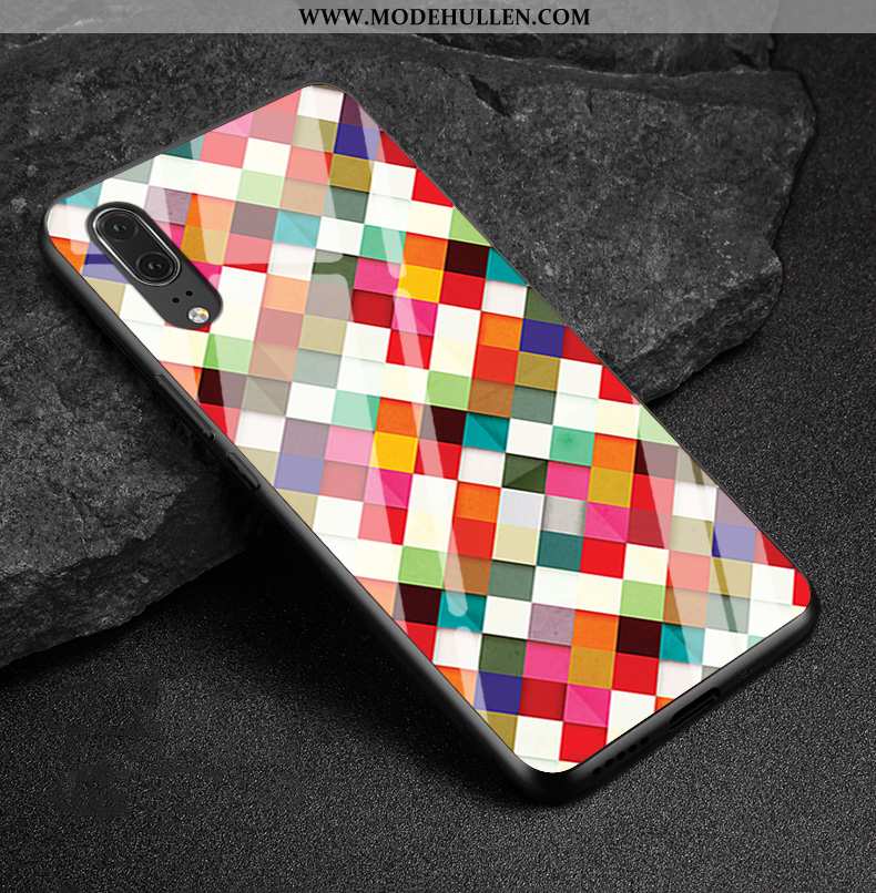 Hülle Huawei P20 Trend Schutz Case Mode Glas Handy Bunte