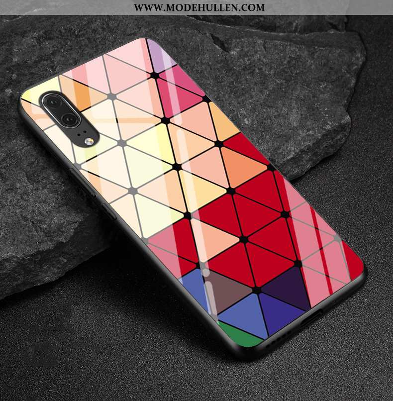 Hülle Huawei P20 Trend Schutz Case Mode Glas Handy Bunte