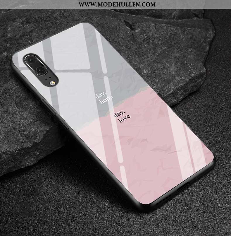 Hülle Huawei P20 Trend Schutz Case Mode Glas Handy Bunte