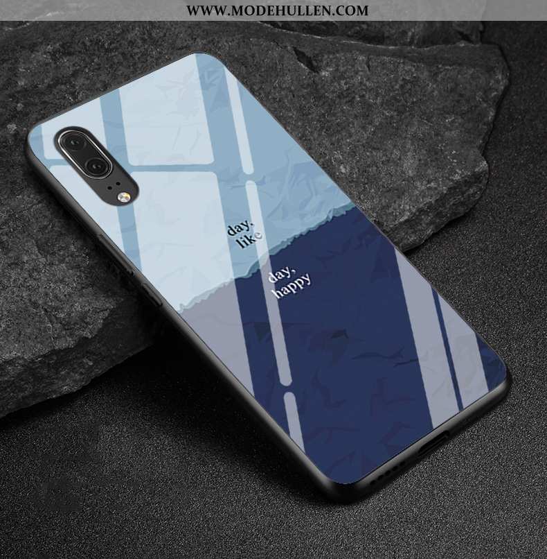 Hülle Huawei P20 Trend Schutz Case Mode Glas Handy Bunte