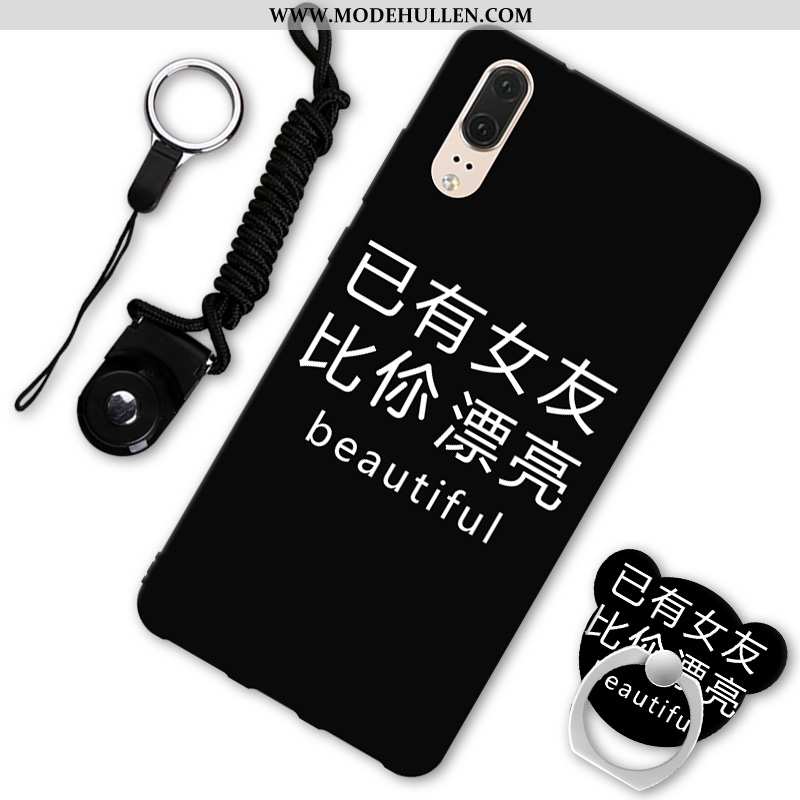 Hülle Huawei P20 Trend Weiche Handy Schwarz Case Schutz