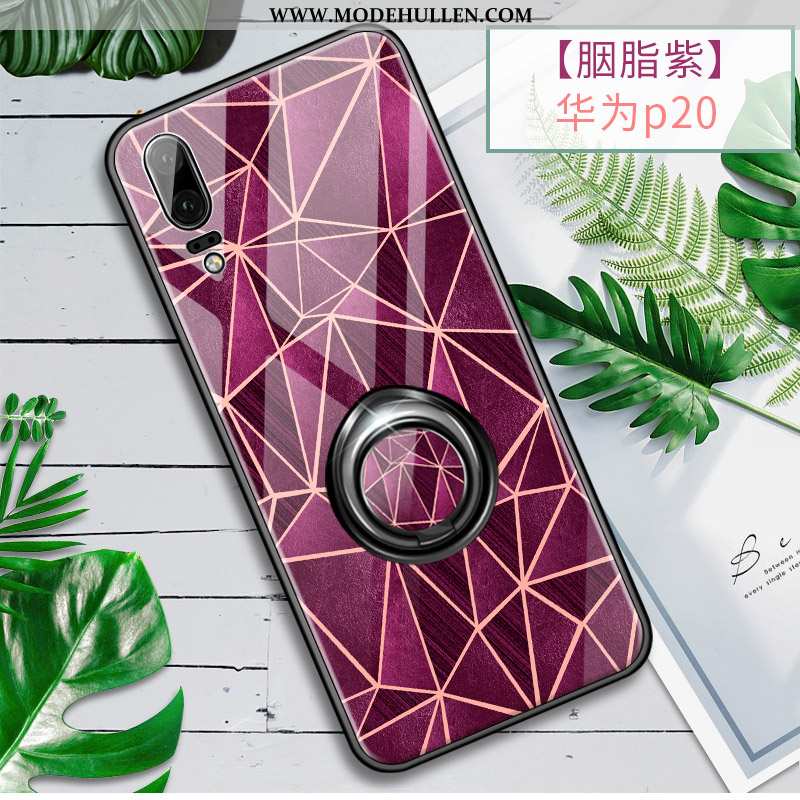 Hülle Huawei P20 Weiche Dünne Case Netto Rot Lila Alles Inklusive Glas