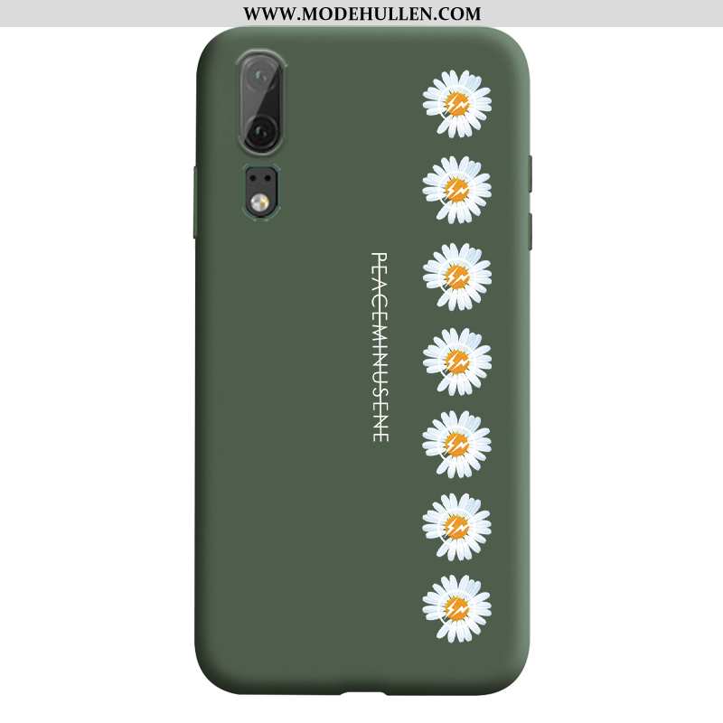 Hülle Huawei P20 Weiche Silikon Handy Trend Neu Case Drache Grün