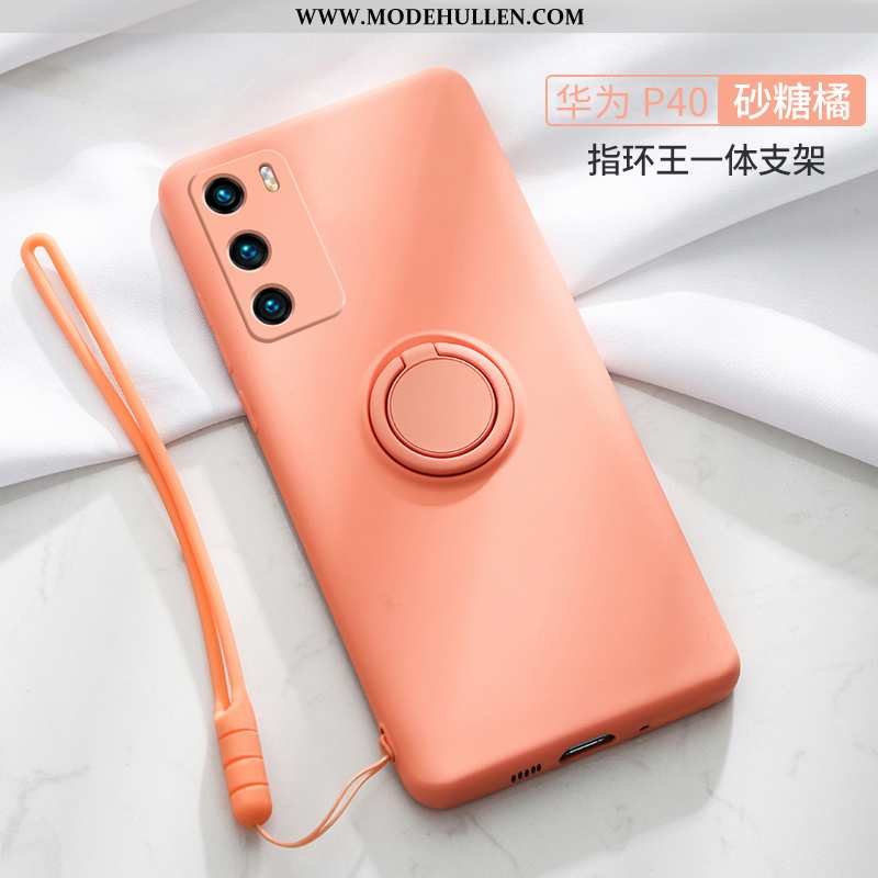 Hülle Huawei P30 Dünne Silikon Trend Nubuck Kreativ Wind Case Rosa