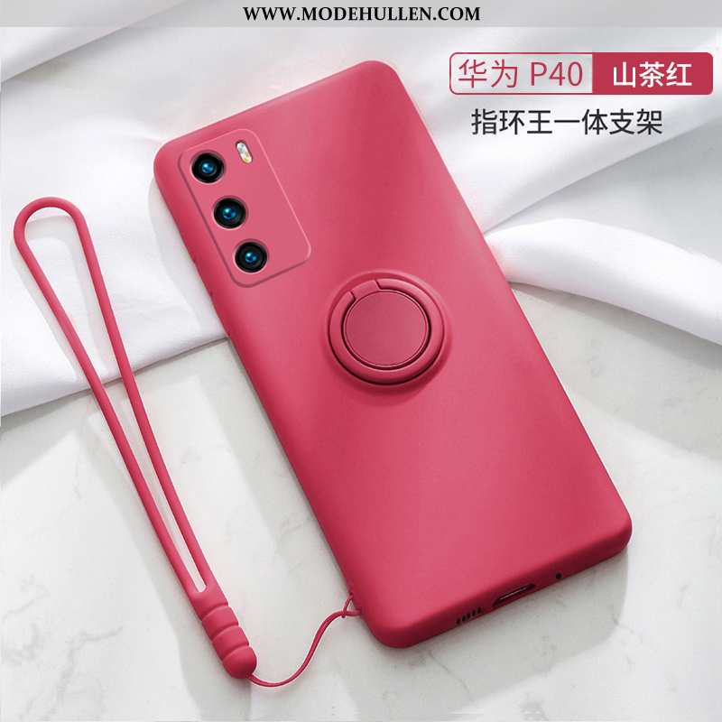 Hülle Huawei P30 Dünne Silikon Trend Nubuck Kreativ Wind Case Rosa