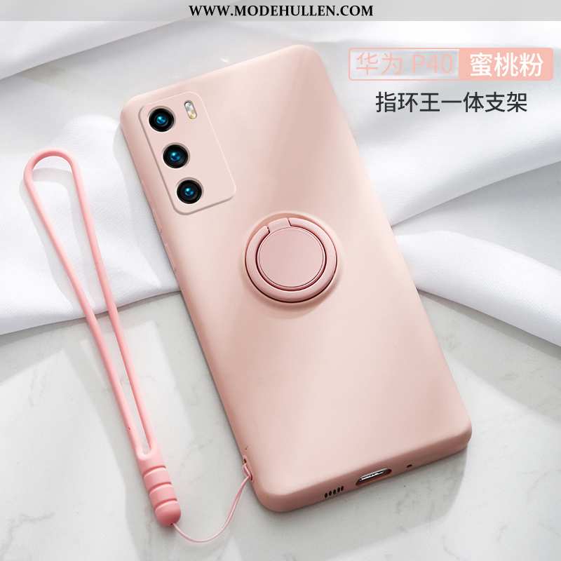 Hülle Huawei P30 Dünne Silikon Trend Nubuck Kreativ Wind Case Rosa