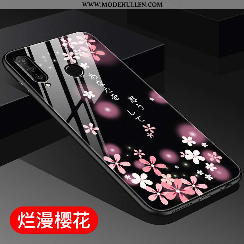 Hülle Huawei P30 Lite Glas Persönlichkeit Spiegel Netto Rot Anti-sturz Handy Lila