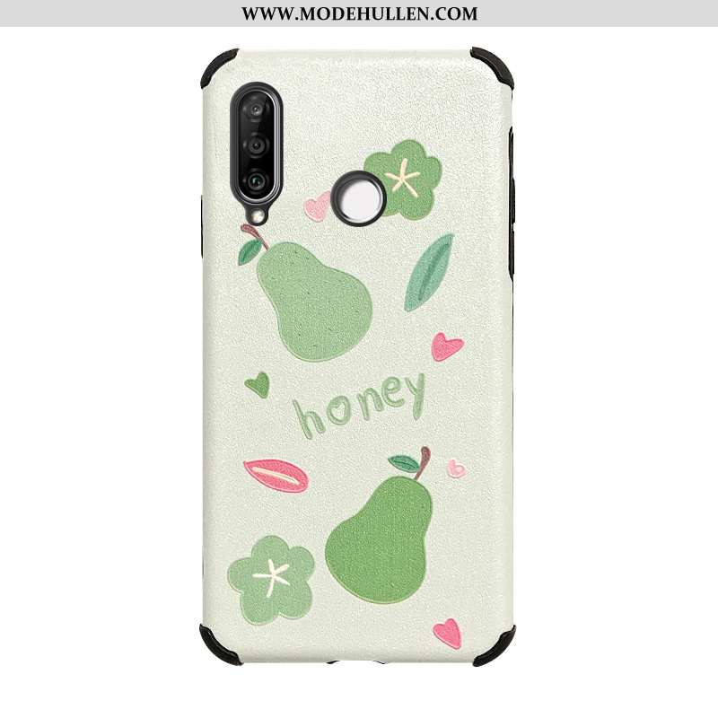 Hülle Huawei P30 Lite Karikatur Nette Anti-sturz Handy Case Neu Grün