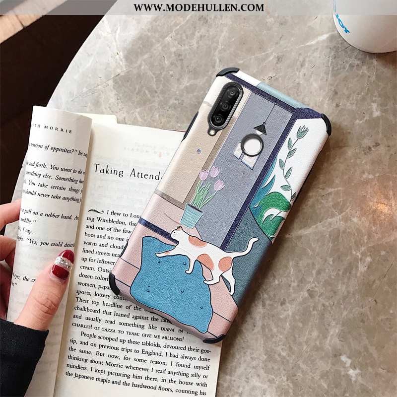 Hülle Huawei P30 Lite Karikatur Nette Anti-sturz Handy Case Neu Grün