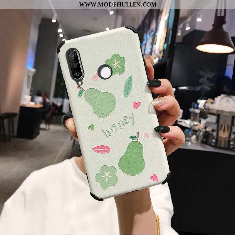 Hülle Huawei P30 Lite Karikatur Nette Anti-sturz Handy Case Neu Grün