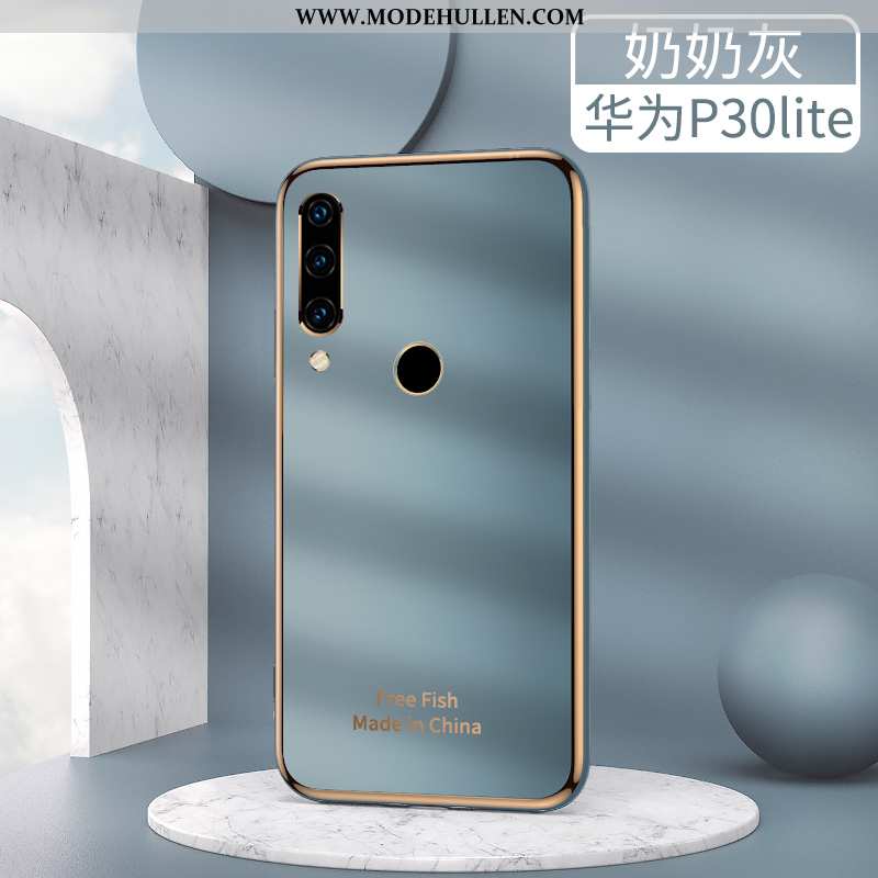 Hülle Huawei P30 Lite Kreativ Trend Licht High-end Einfach Schwer Handy Grau