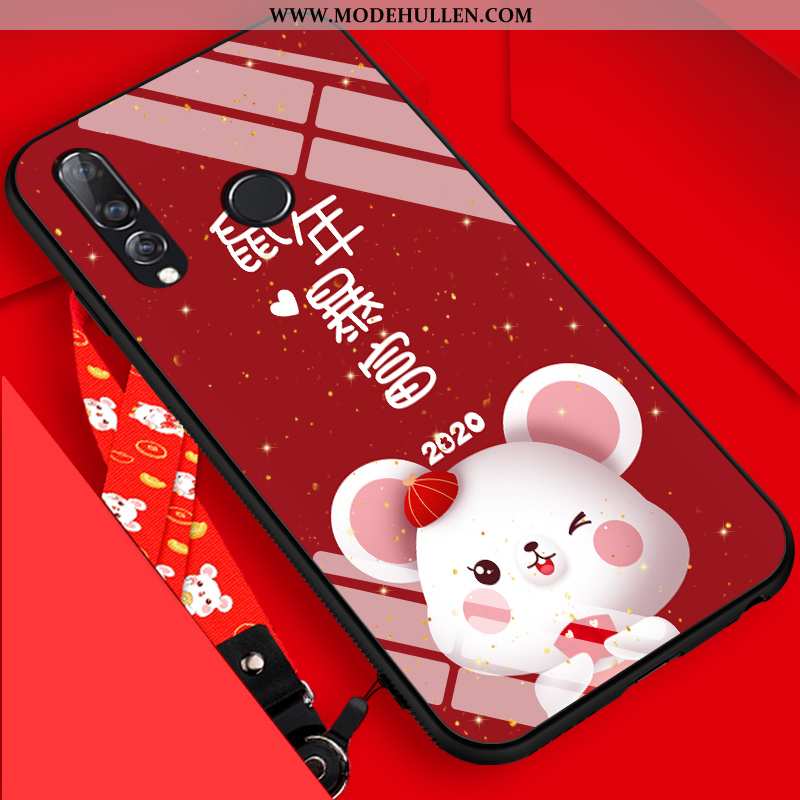 Hülle Huawei P30 Lite Nubuck Persönlichkeit Karikatur Ratte Case Alles Inklusive Neu Rote