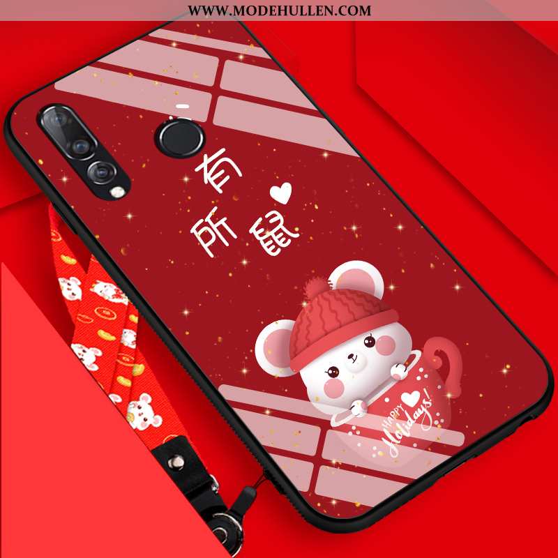 Hülle Huawei P30 Lite Nubuck Persönlichkeit Karikatur Ratte Case Alles Inklusive Neu Rote