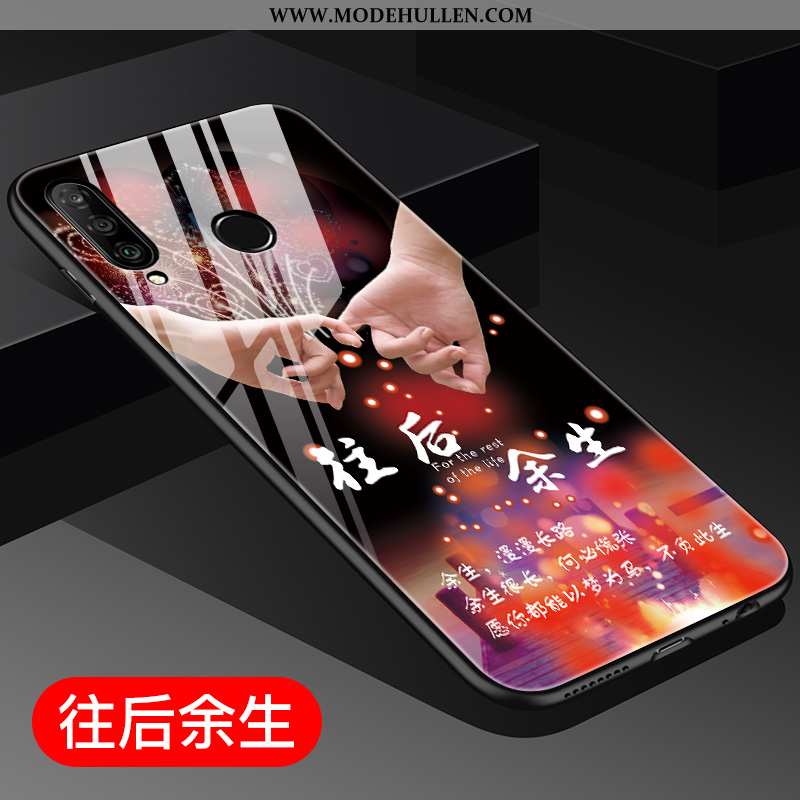 Hülle Huawei P30 Lite Persönlichkeit Nette Licht Jugend Handy Dreidimensional Schwer Rote