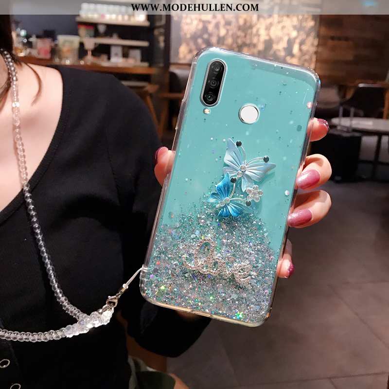 Hülle Huawei P30 Lite Schutz Mode Neu Persönlichkeit Silikon Blau Handy