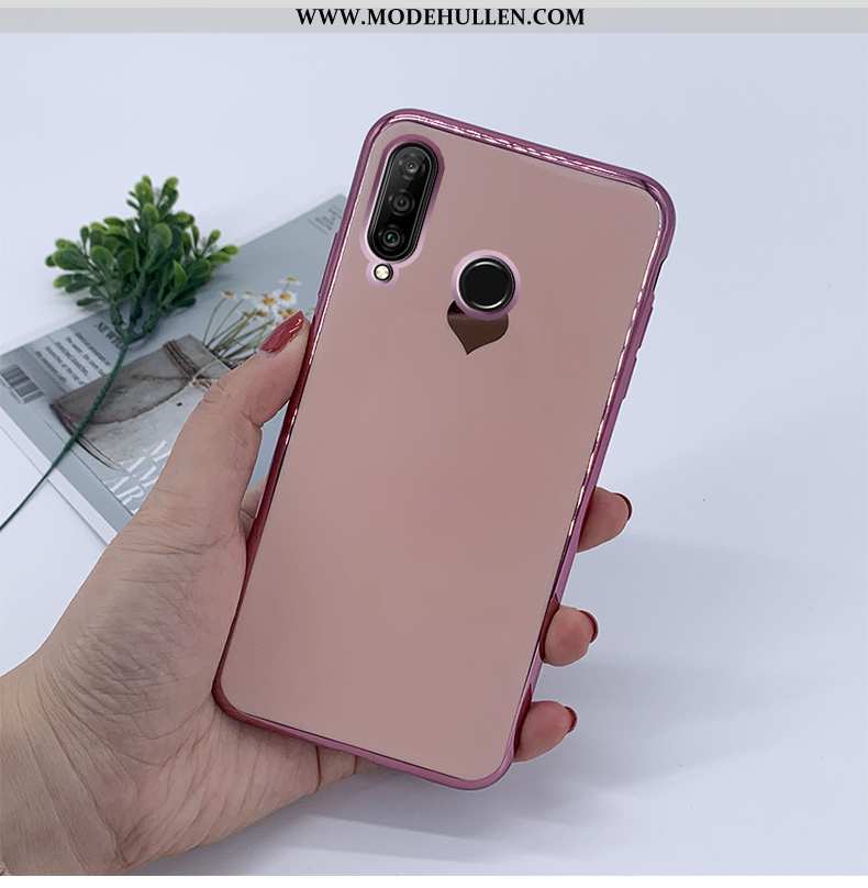 Hülle Huawei P30 Lite Silikon Persönlichkeit Liebe Überzug Liebhaber Trend Weiche Burgund