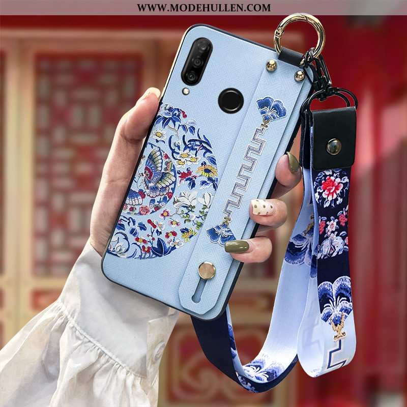 Hülle Huawei P30 Lite Weiche Silikon Prägung Handy Schutz Case Rote