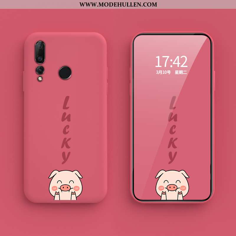 Hülle Huawei P30 Lite Xl Karikatur Nette Glücklich Persönlichkeit Anti-sturz Einfassung Mini Lila