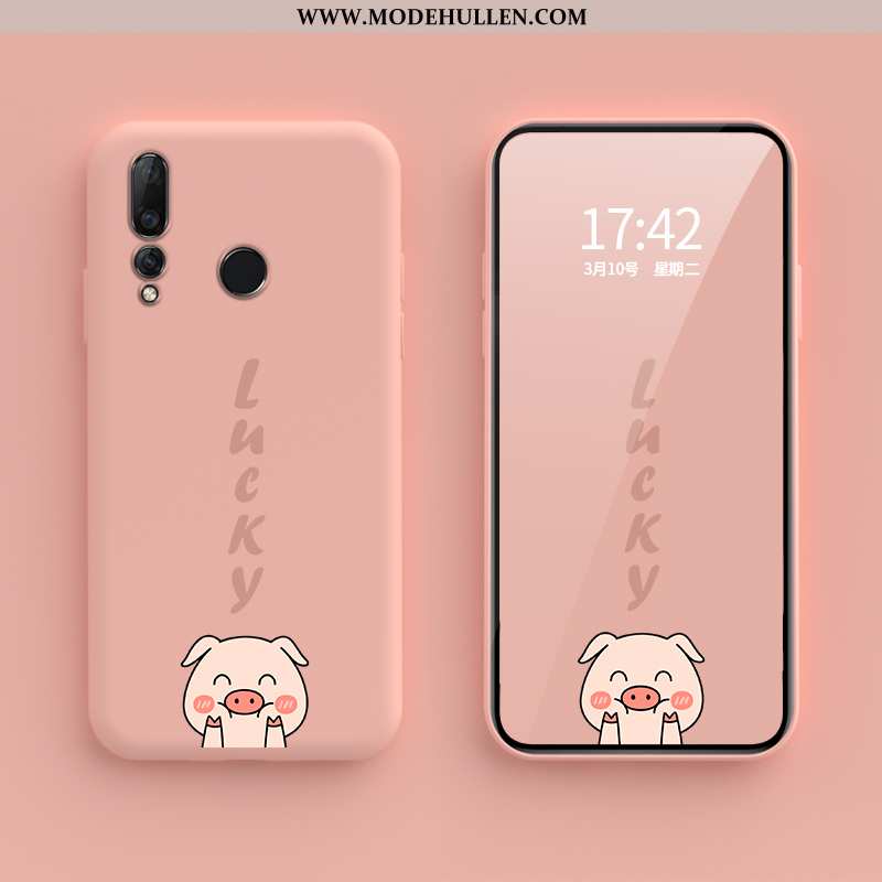 Hülle Huawei P30 Lite Xl Karikatur Nette Glücklich Persönlichkeit Anti-sturz Einfassung Mini Lila