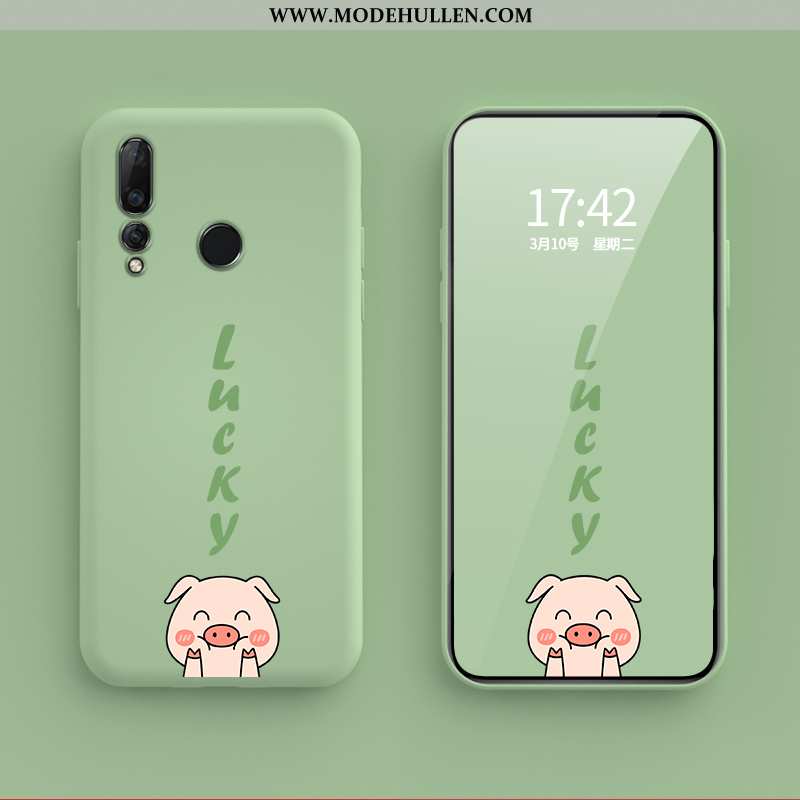 Hülle Huawei P30 Lite Xl Karikatur Nette Glücklich Persönlichkeit Anti-sturz Einfassung Mini Lila