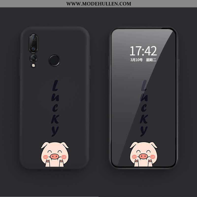 Hülle Huawei P30 Lite Xl Karikatur Nette Glücklich Persönlichkeit Anti-sturz Einfassung Mini Lila