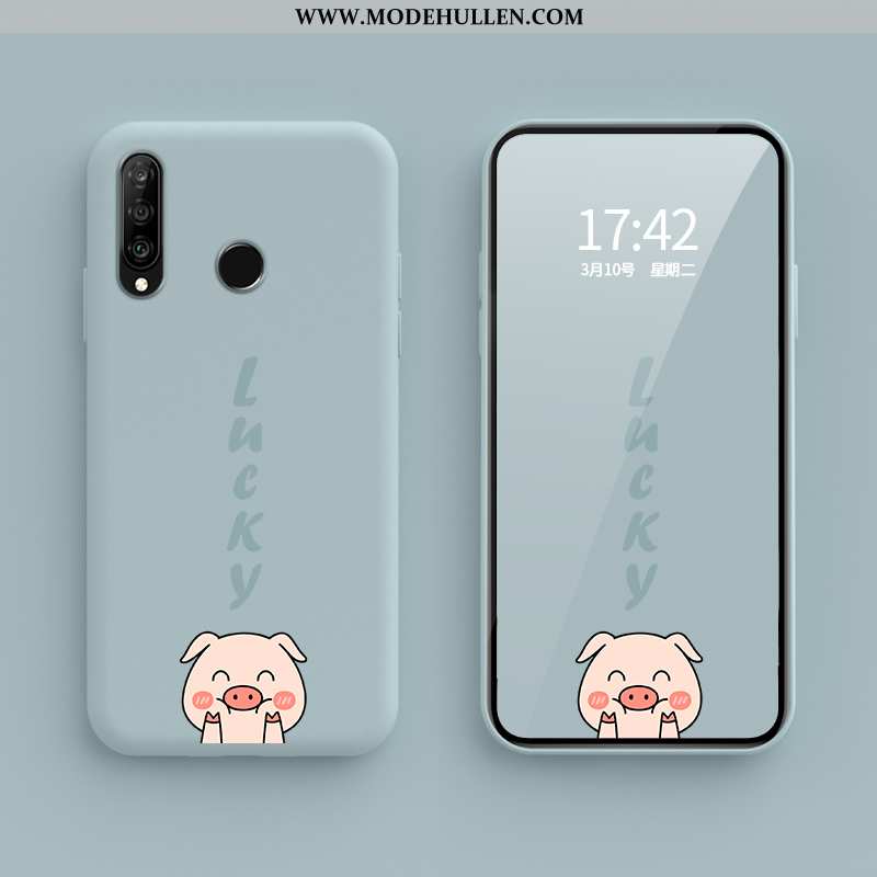 Hülle Huawei P30 Lite Xl Karikatur Nette Glücklich Persönlichkeit Anti-sturz Einfassung Mini Lila