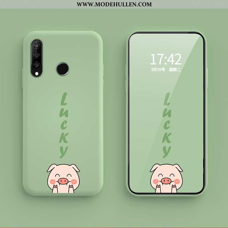 Hülle Huawei P30 Lite Xl Karikatur Nette Glücklich Persönlichkeit Anti-sturz Einfassung Mini Lila