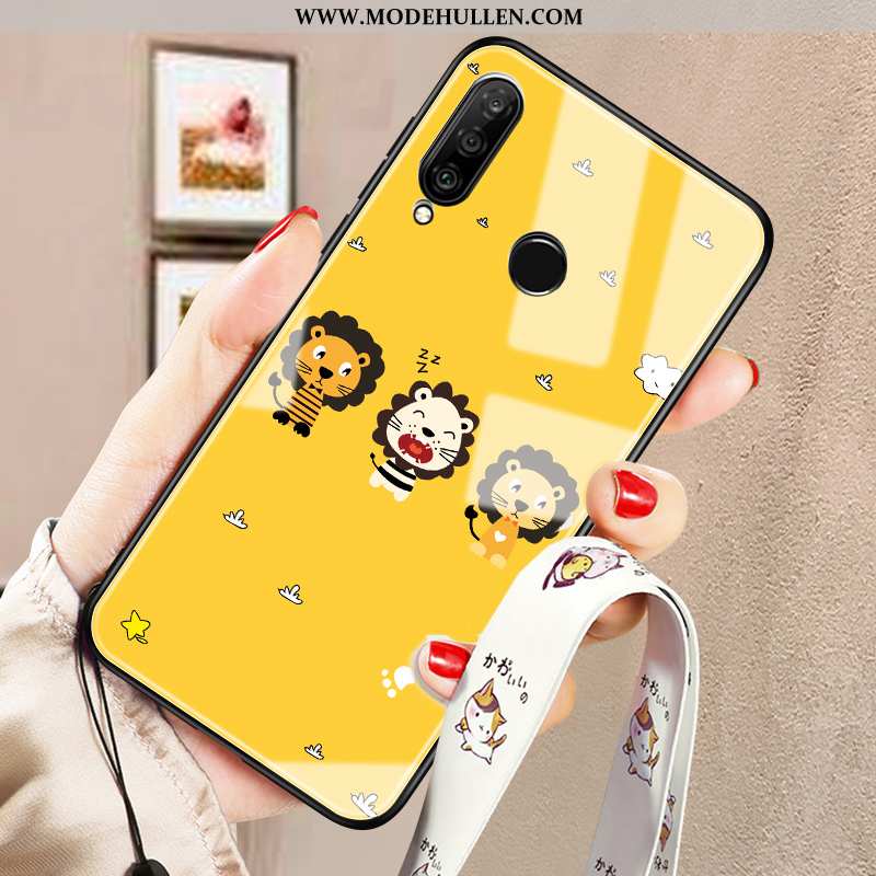 Hülle Huawei P30 Lite Xl Karikatur Trend Schwer Case Handy Glas Gelbe