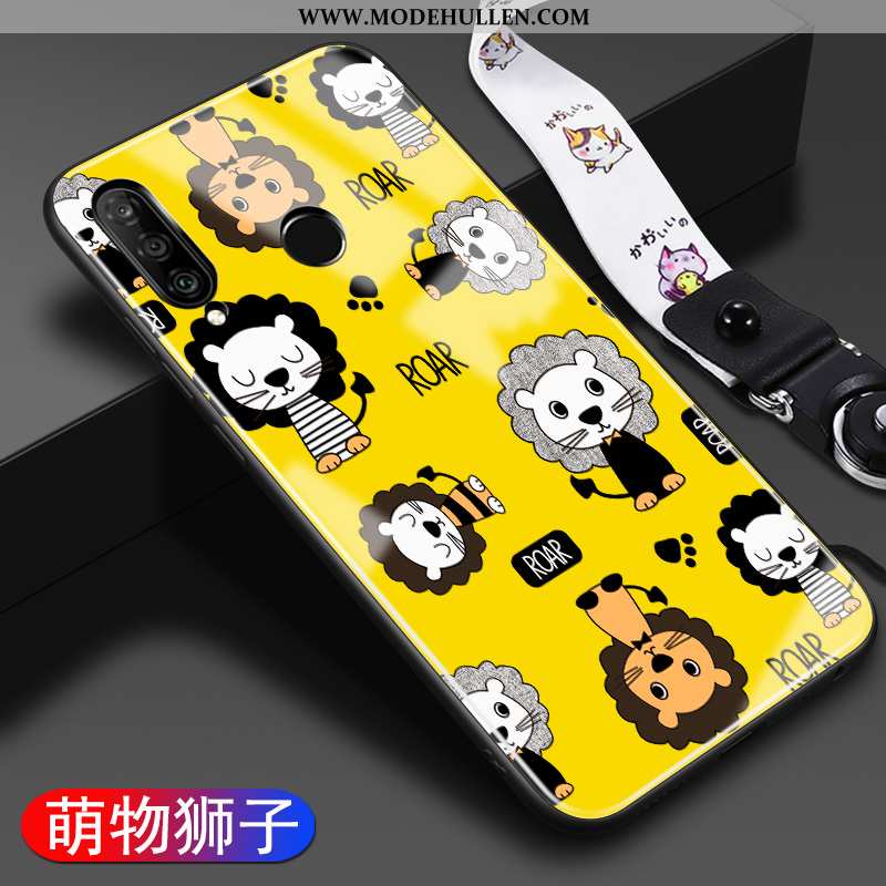 Hülle Huawei P30 Lite Xl Karikatur Trend Schwer Case Handy Glas Gelbe