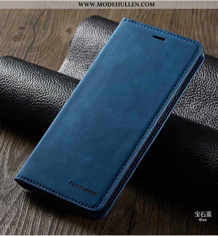 Hülle Huawei P30 Lite Xl Lederhülle Falten Handy Doppelseitig Khaki