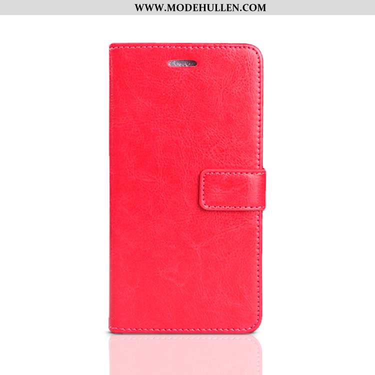 Hülle Huawei P30 Lite Xl Lederhülle Weiche Silikon Folio Schutz Handy Rote