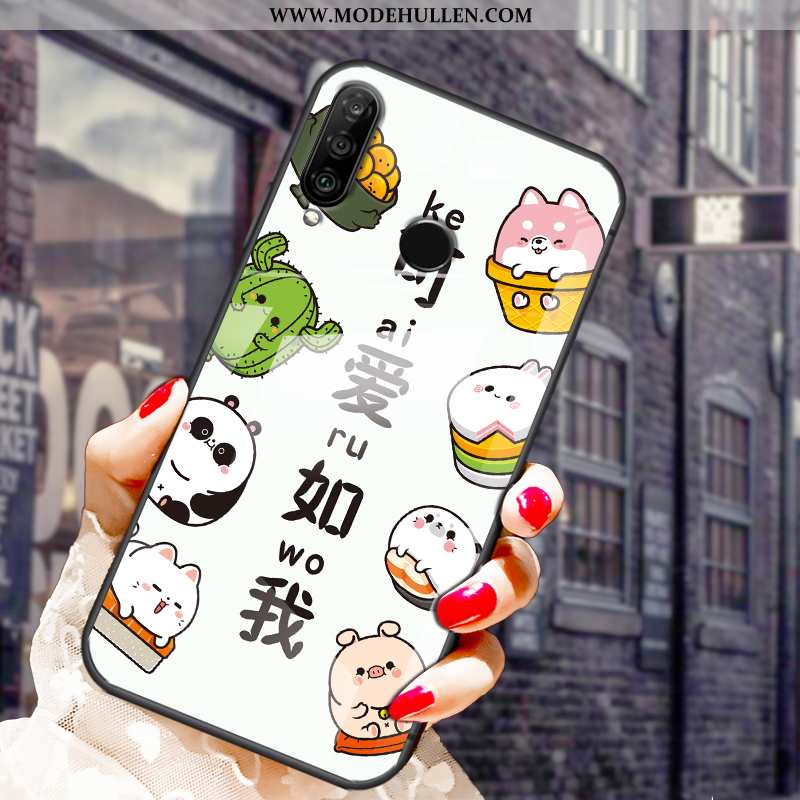 Hülle Huawei P30 Lite Xl Mode Karikatur Nette Netto Rot Schutz Case Rosa