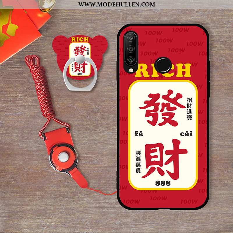 Hülle Huawei P30 Lite Xl Trend Handy Rot Einfassung Neu Case Rote