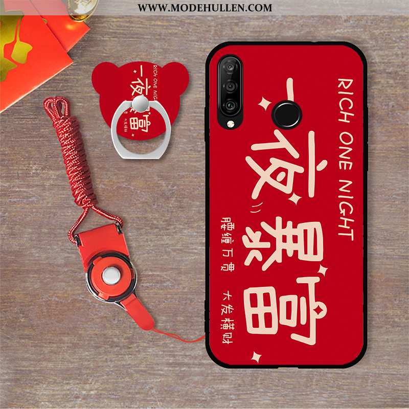 Hülle Huawei P30 Lite Xl Trend Handy Rot Einfassung Neu Case Rote