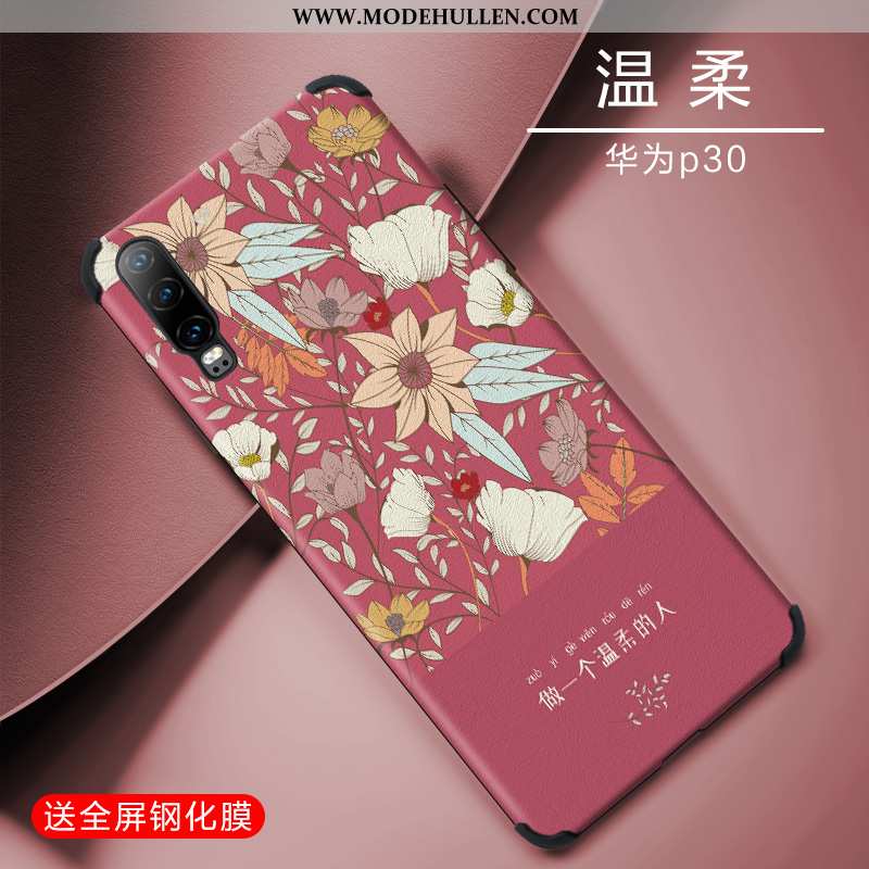 Hülle Huawei P30 Nette Trend High-end Blau Handy Netto Rot Weiche