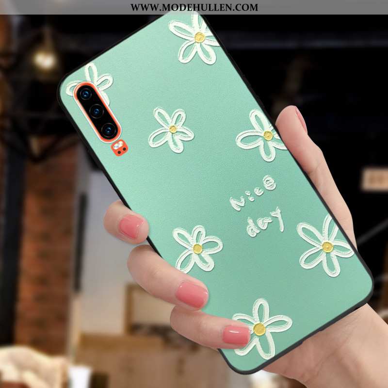 Hülle Huawei P30 Persönlichkeit Kreativ Mode Prägung Case Mini Rote