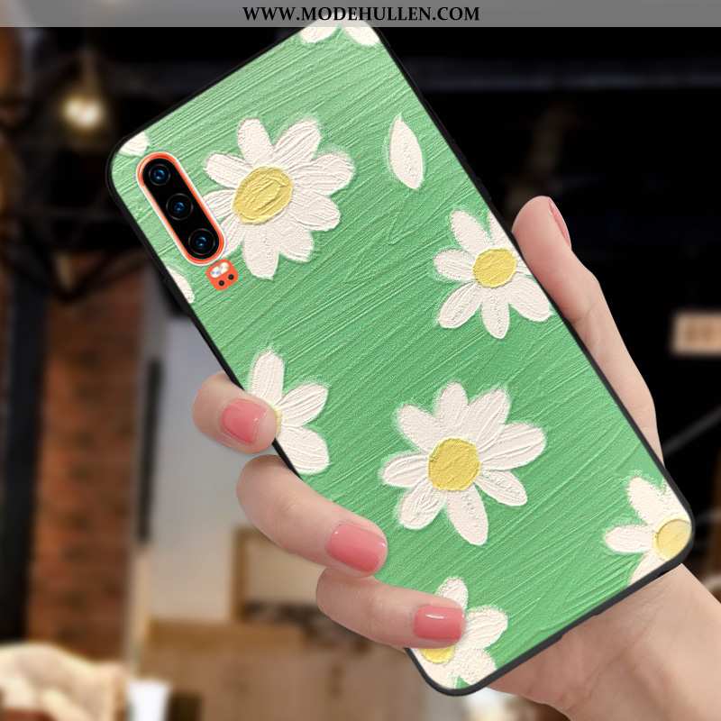 Hülle Huawei P30 Persönlichkeit Kreativ Mode Prägung Case Mini Rote