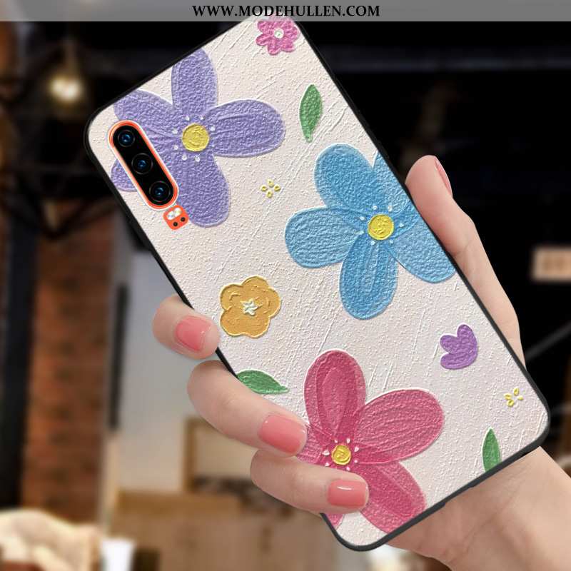 Hülle Huawei P30 Persönlichkeit Kreativ Mode Prägung Case Mini Rote