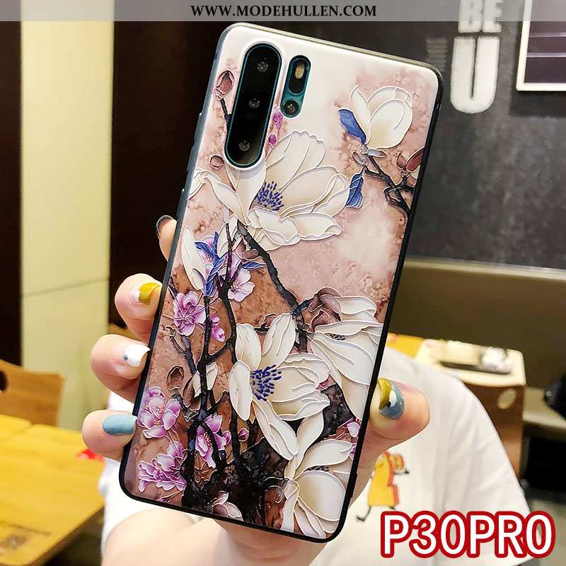 Hülle Huawei P30 Pro Hängender Hals Trend Silikon Neu Anti-sturz Case Handy Rosa