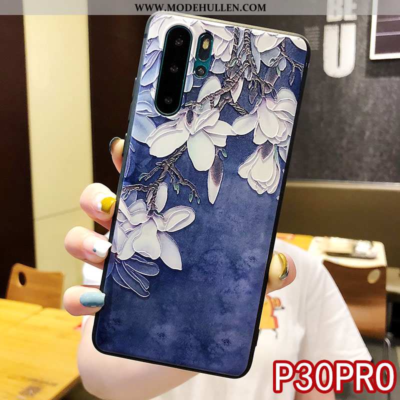 Hülle Huawei P30 Pro Hängender Hals Trend Silikon Neu Anti-sturz Case Handy Rosa