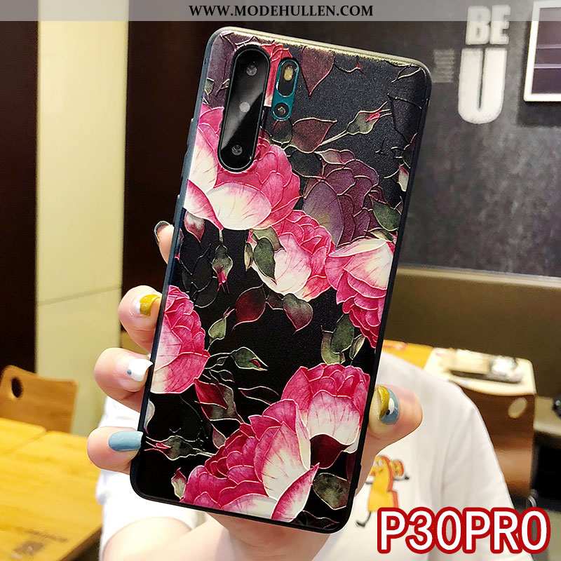 Hülle Huawei P30 Pro Hängender Hals Trend Silikon Neu Anti-sturz Case Handy Rosa