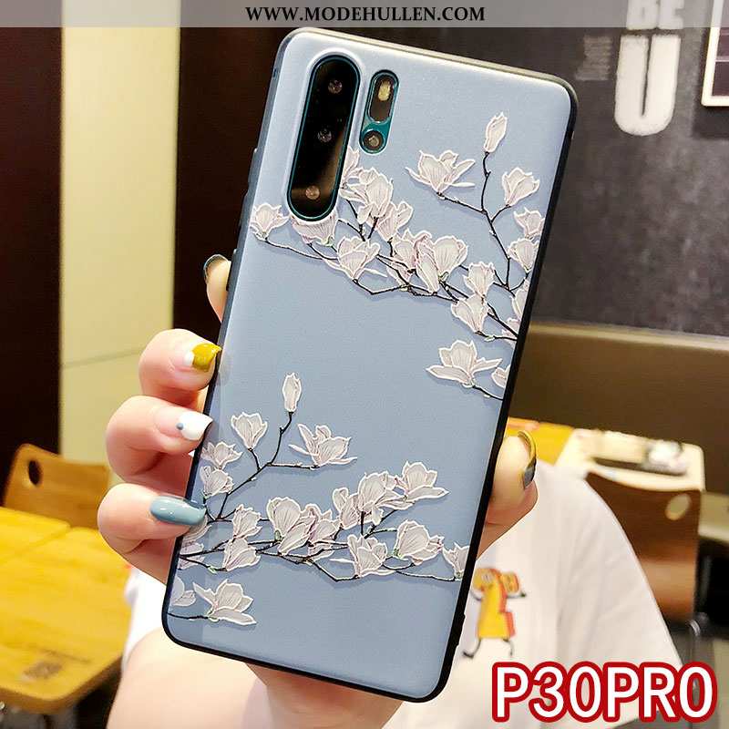 Hülle Huawei P30 Pro Hängender Hals Trend Silikon Neu Anti-sturz Case Handy Rosa