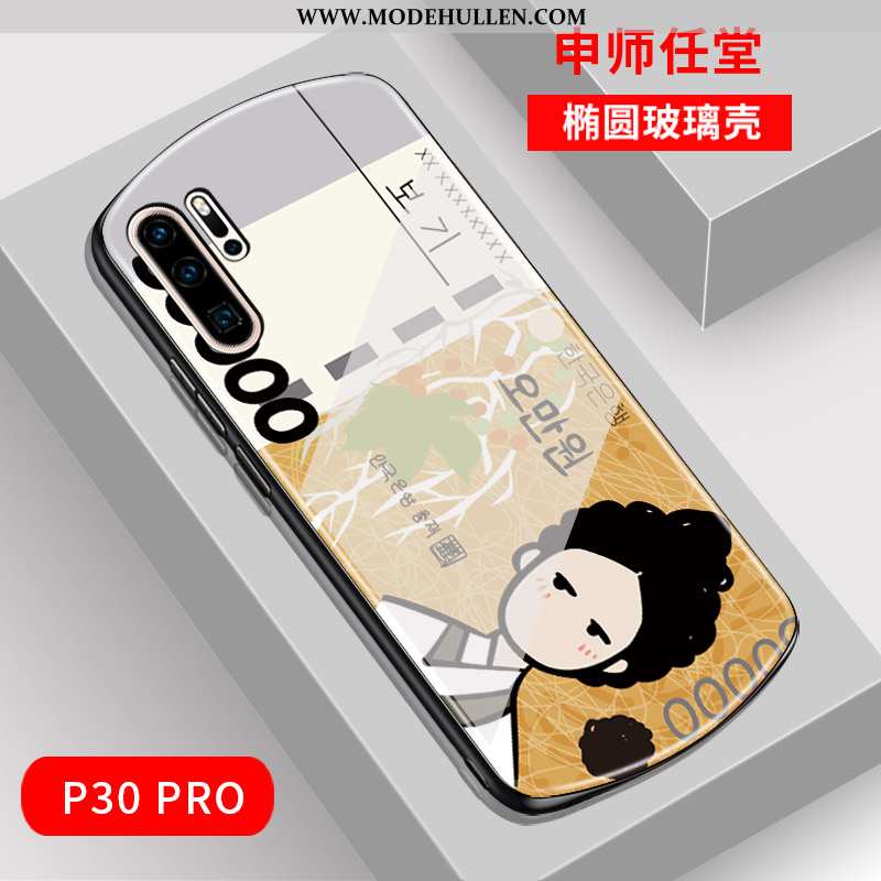 Hülle Huawei P30 Pro Karikatur Nette Spiegel Handy Glas Bogen Grün