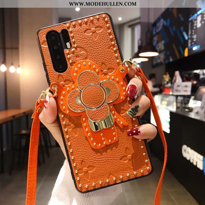 Hülle Huawei P30 Pro Luxus Persönlichkeit High-end Qualität Trend Handy Echt Leder Rote