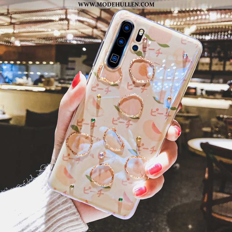 Hülle Huawei P30 Pro Strass Nette Handy Weiche Case Neu Beige