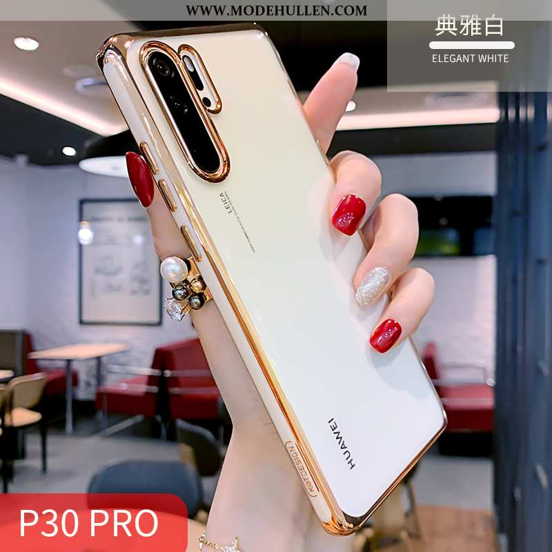 Hülle Huawei P30 Pro Super Weiche Orange Silikon Transparent Alles Inklusive Weiß Weiße